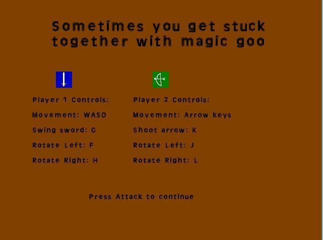 Sometimes you get stuck together with magic goo