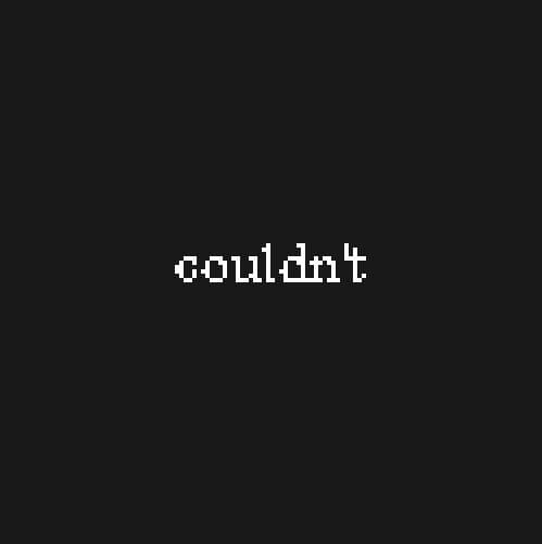 couldnt