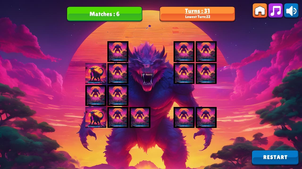 OG Memory: Synthwave Monsters screenshot 3