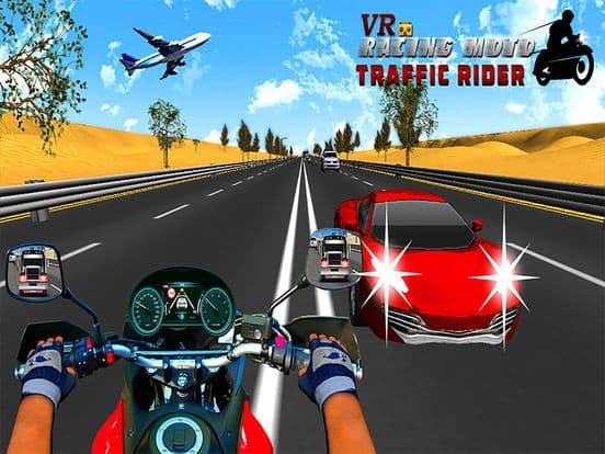 VR Racing Moto Traffic Rider screenshot 2