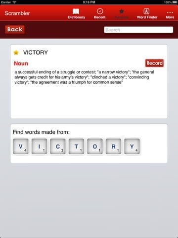 Scrambler - Ultimate Word Helper for SCRABBLE , Words with Friends and Wordfeud crossword games screenshot 4