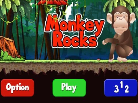 Banana Monkey Jump HD- A Best Fun addictive dodge rocks jumping game experience screenshot 2