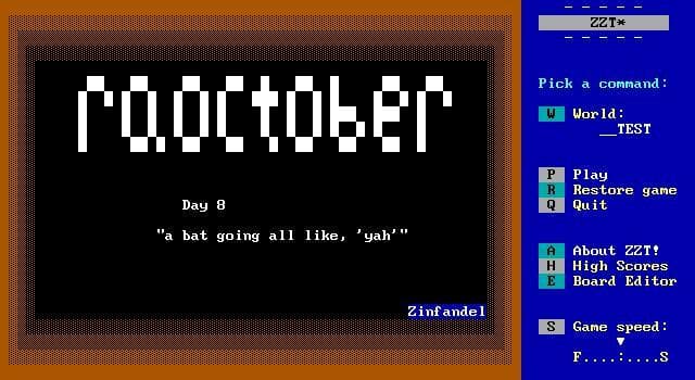raoctober day 8 - "a bat going all like, yah"