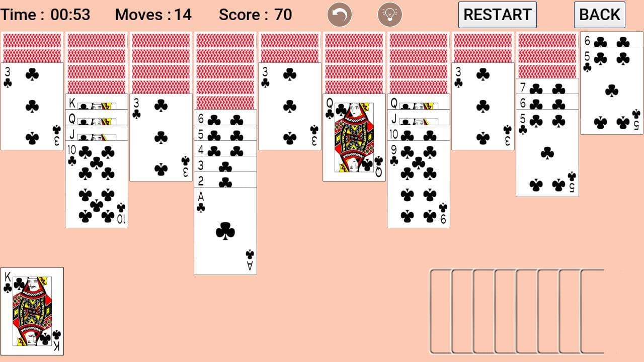 Spider Solitaire (itch) screenshot 4