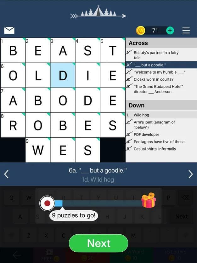 Tiny Crossword‪