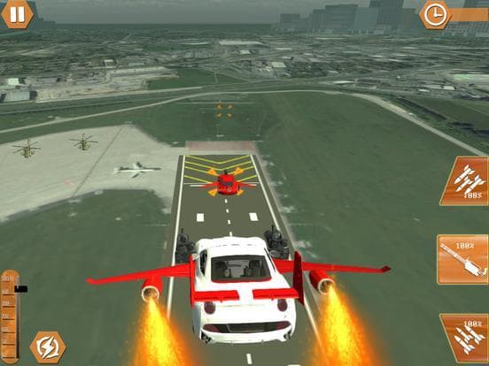 Flying Car Shooting Chase: Air Stunt Simulator screenshot 4