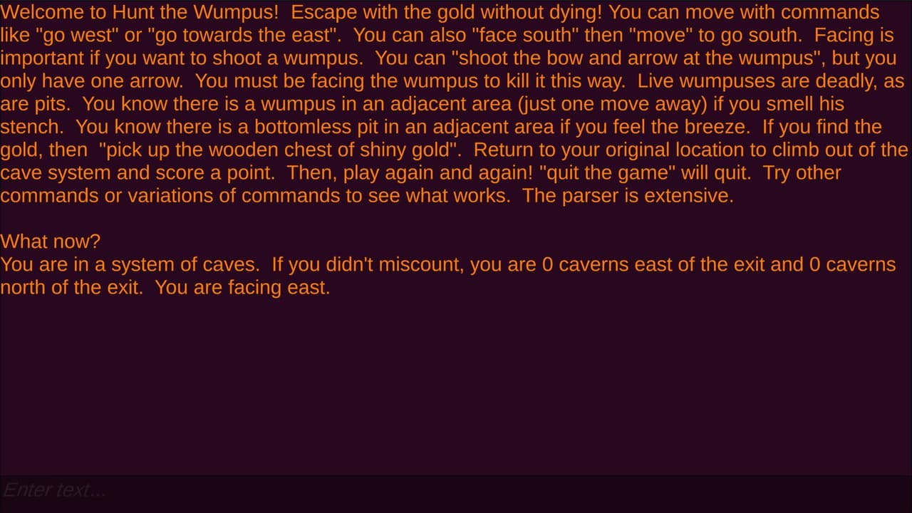 Hunt The Wumpus (itch) (Deplorable Mountaineer) screenshot 2