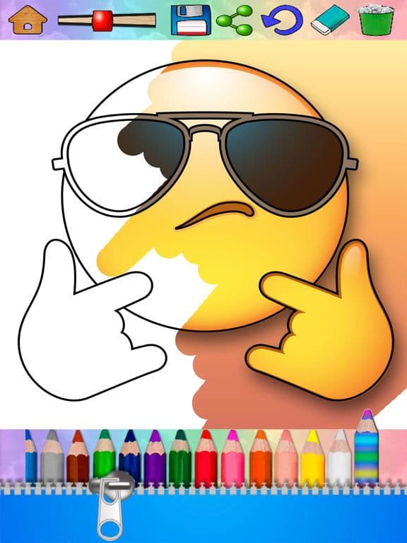 Emoticon Coloring book – color emoticons