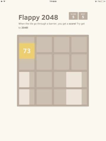 Flappy 2048 - the Tile is Flying like a Bird screenshot 2