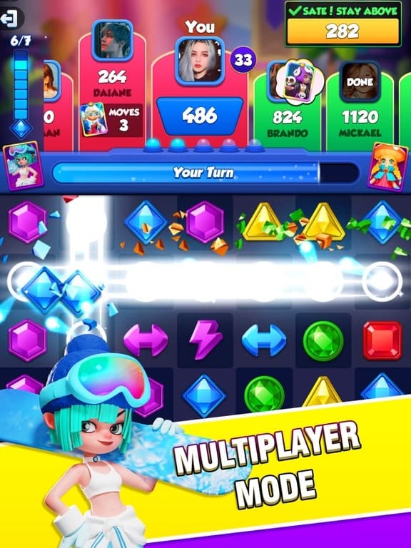 Jewel Party- Match 3 PVP screenshot 3