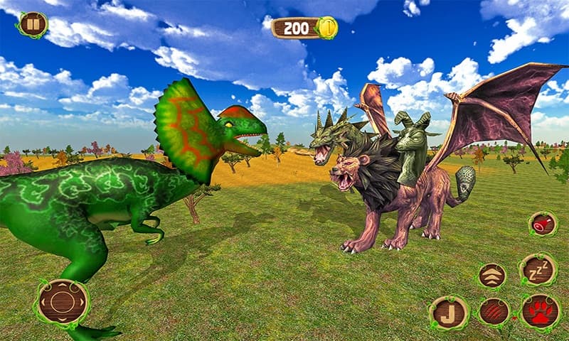 Lion Chimera Dragon vs Wild Dinosaur screenshot 2