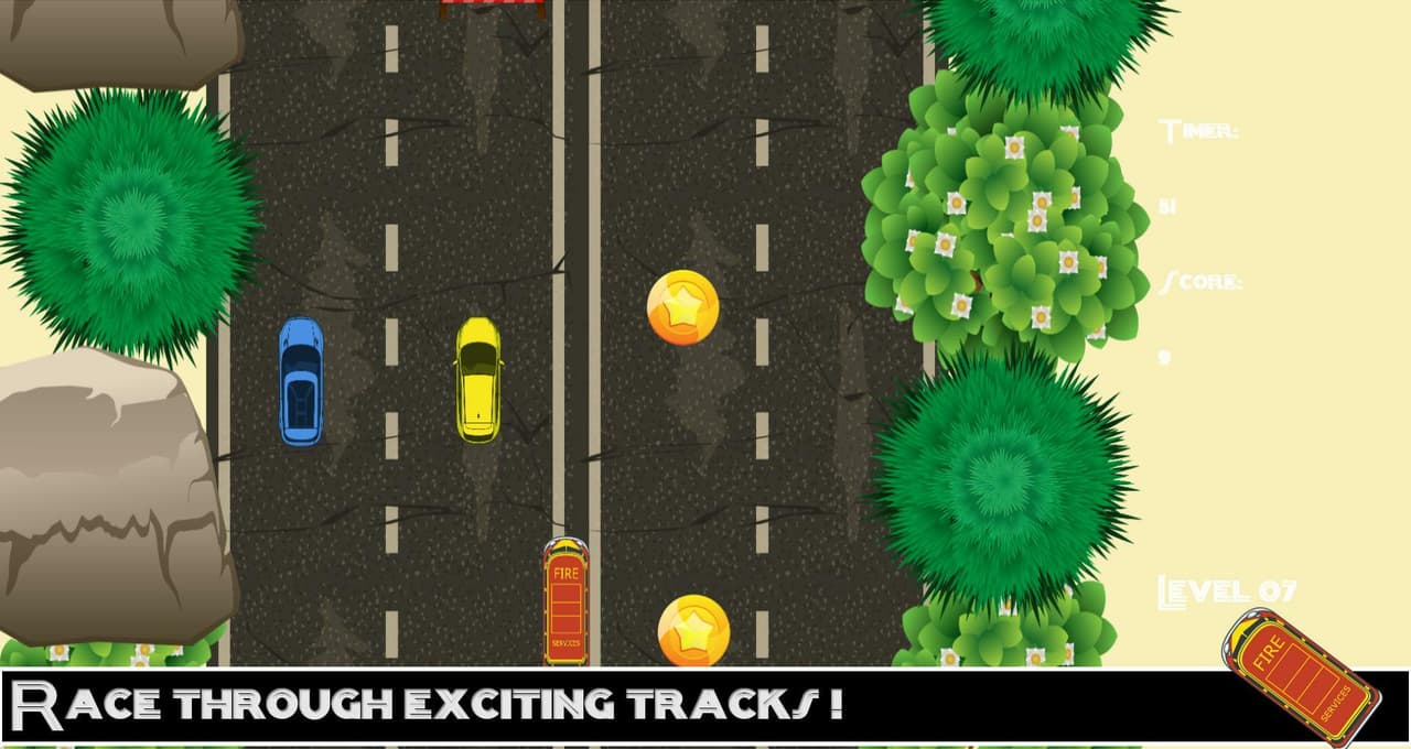 Road Hero Speed Car Racing Fire Fighter.