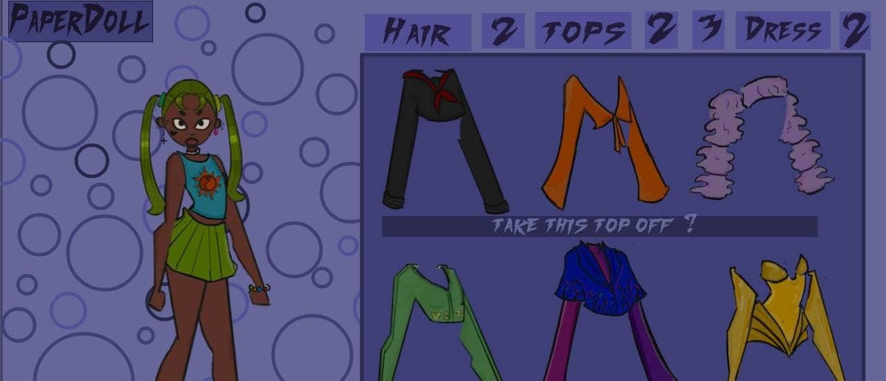 Paper doll Dress up game screenshot 2