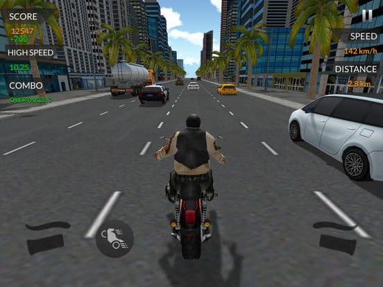 Motorcylce Racing in 3D City