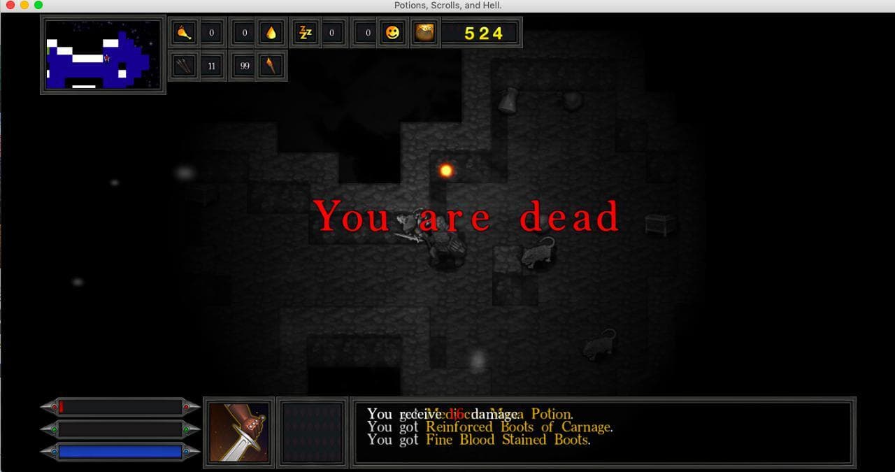 Potions, Scrolls, and Hell demo
