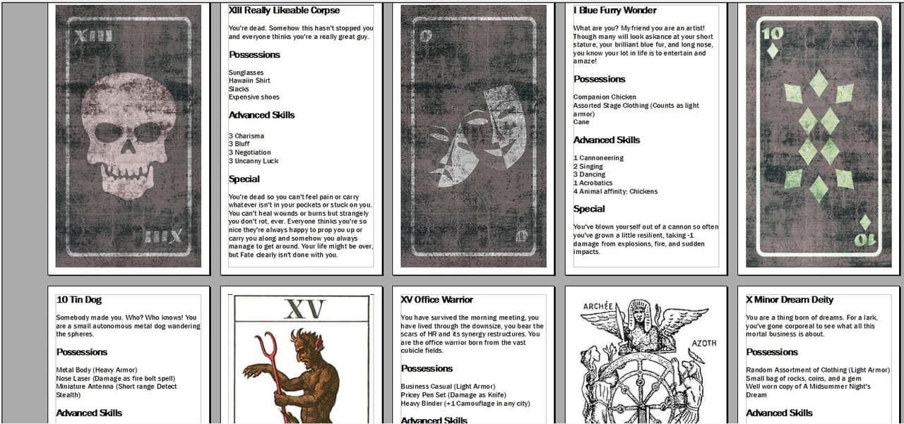 Troika! Tarot Jam Backgrounds by Tredain