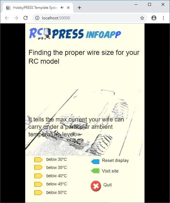 Find the proper wire size for your RC model screenshot 2