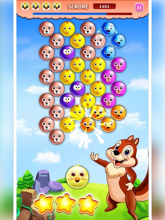 Bubble Shooter Squirrel Bird Deluxe-Pop Match 3 screenshot 5
