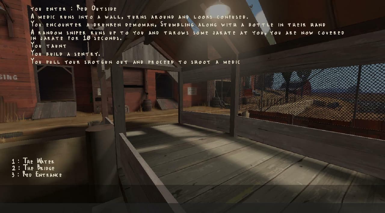 Bridged Mayhem "Text Based TF2" screenshot 4