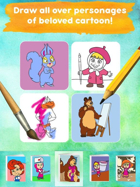Masha and the Bear: Art Games screenshot 5