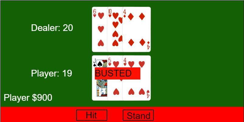 Simple Blackjack(21) game screenshot 4