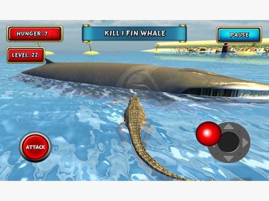 Crocodile Sim Beach Hunt screenshot 5