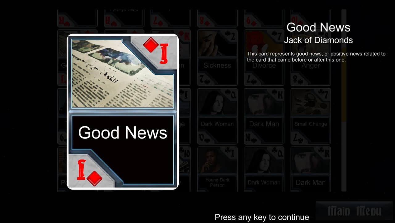 Madam Idas Fortune Telling Playing Cards (itch) screenshot 4