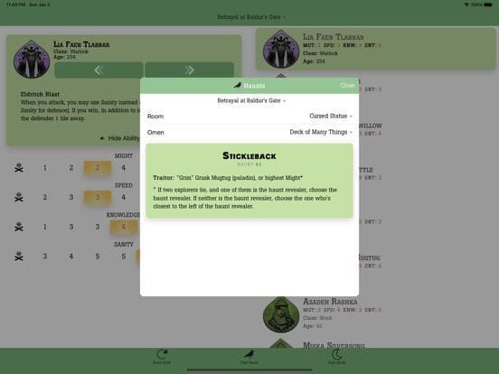 Betrayal Explorer Stats