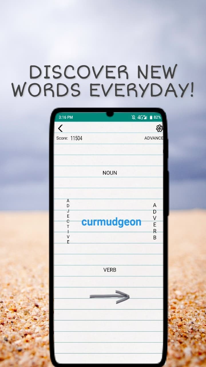 English Vocabulary Swipe screenshot 2