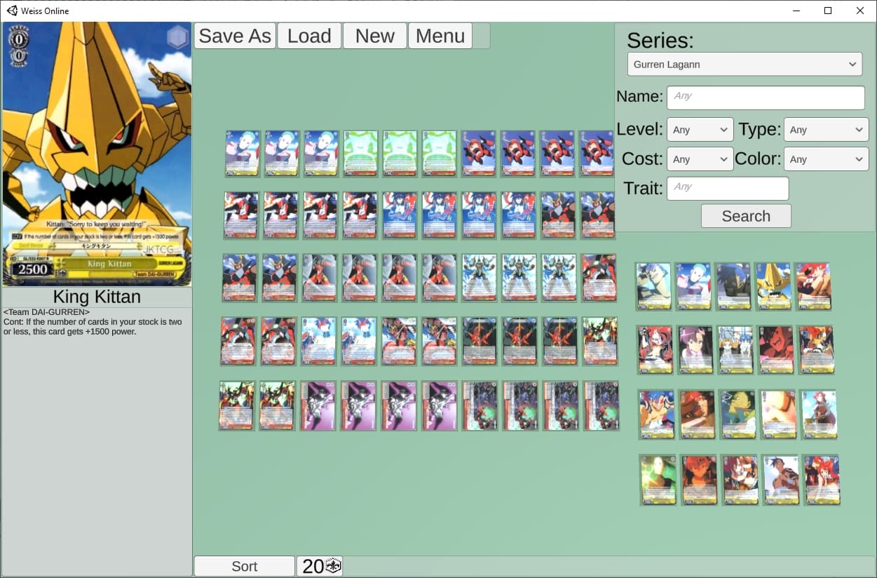 Weiss Schwarz Card Game Simulator V0.1 screenshot 2