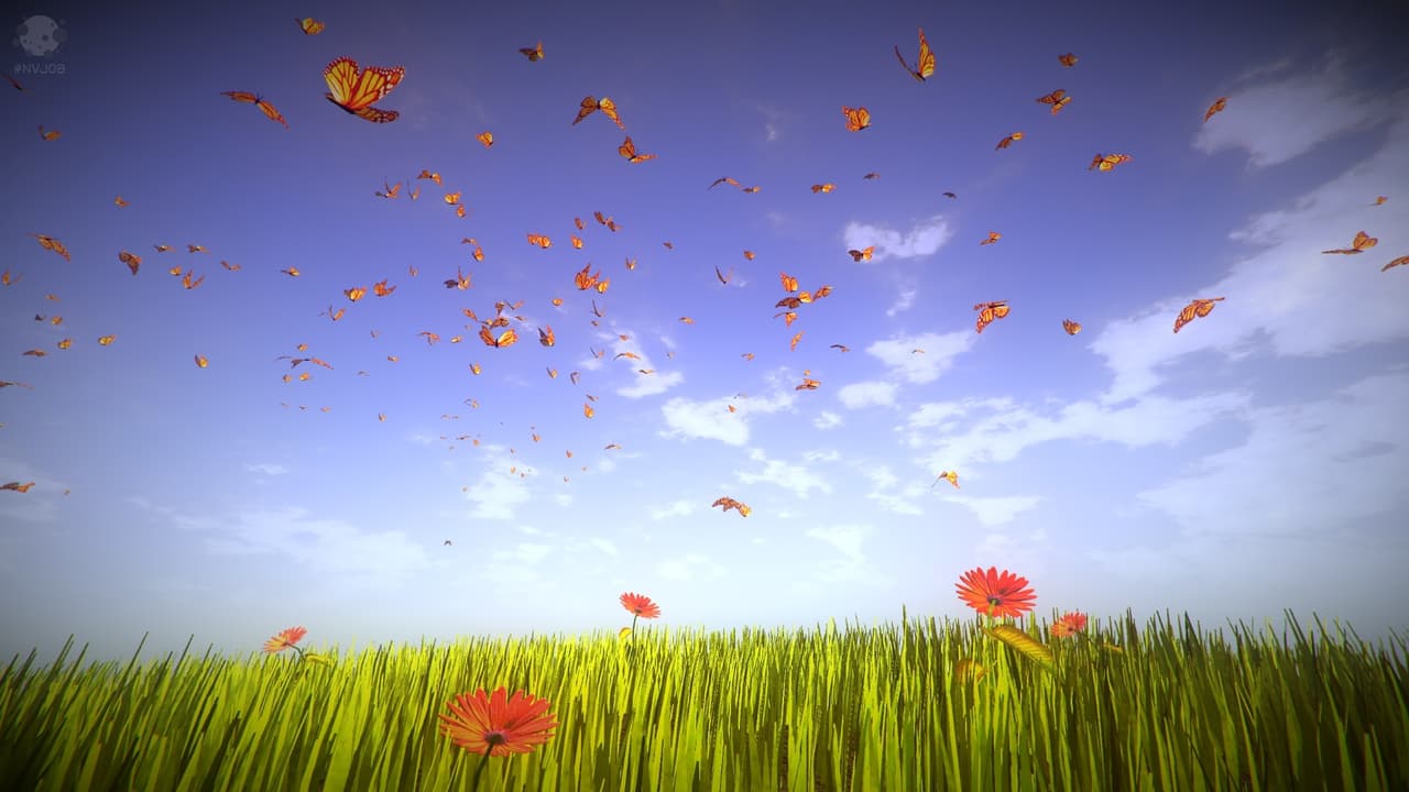 #NVJOB Simple Boids v1.1 Techno Demo screenshot 3