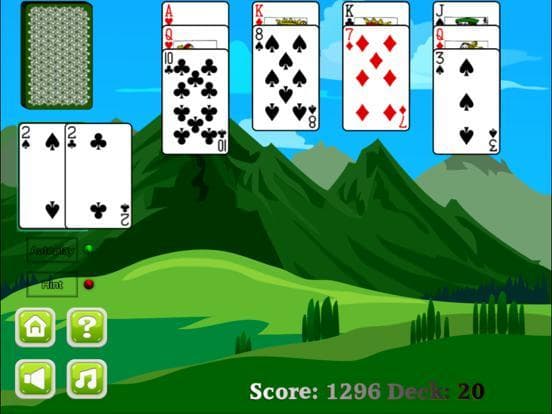 Aces Up Solitaire card game screenshot 2