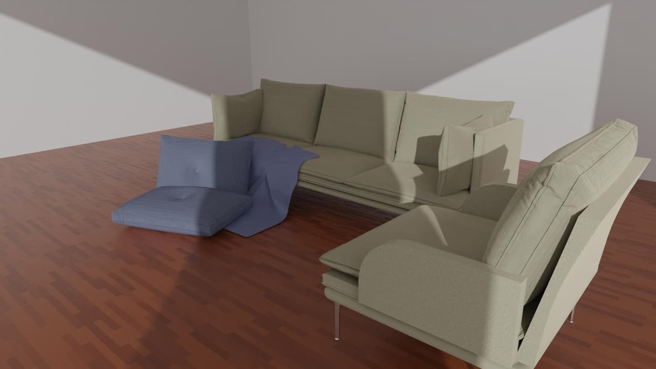 Couch Model blender and FBX.