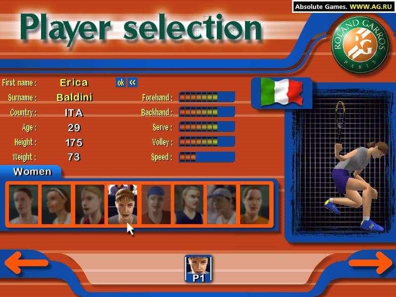 Roland Garros 2001 screenshot 3