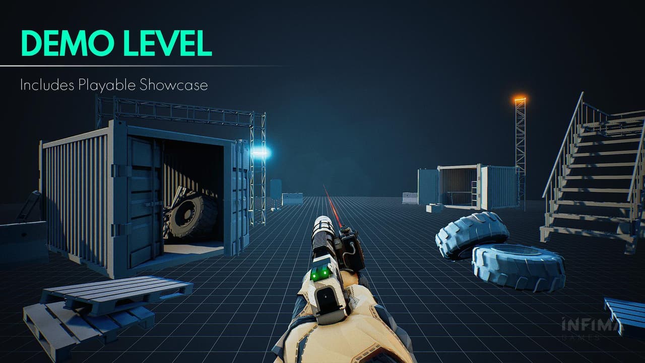 (Demo) Low Poly Animated - Modern Guns Pack Showcase screenshot 2