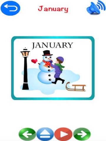 Months Of year Learning For kindergarten using Flashcards and sounds-Childrens Story Book screenshot 2