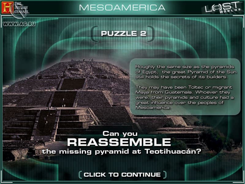 The History Channel: Lost Worlds screenshot 3