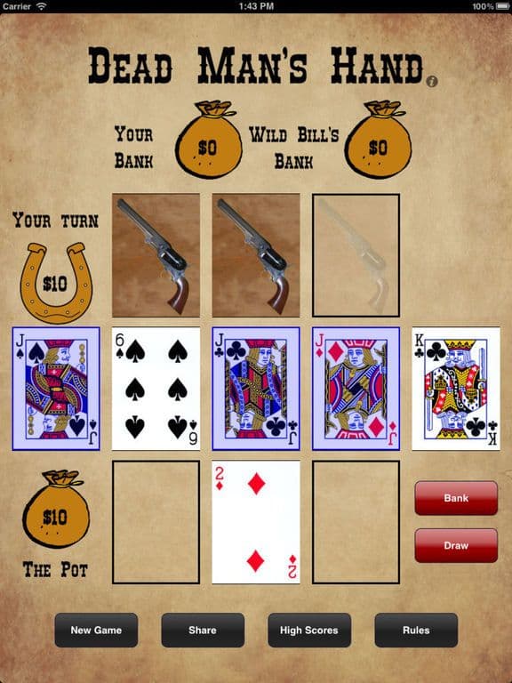 Dead Mans Hand - Wild West Poker Game screenshot 3