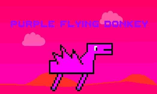 Purple flying donkey