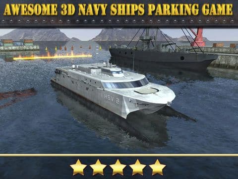 Navy Boat Parking Simulator Game - Real Army Sailing Driving Test Run Park Sim Games screenshot 2
