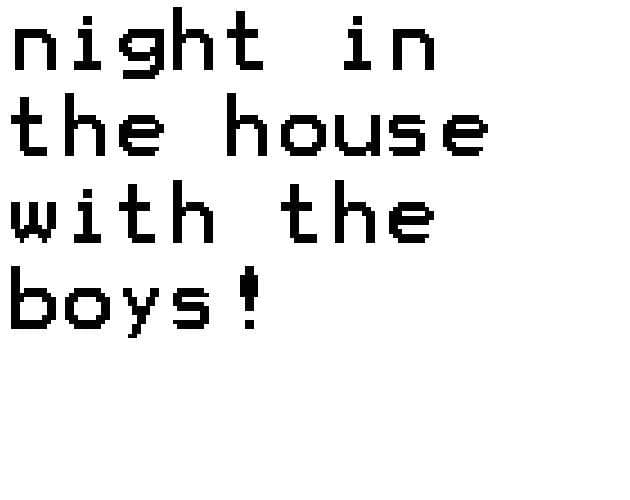 night in the house with the boys