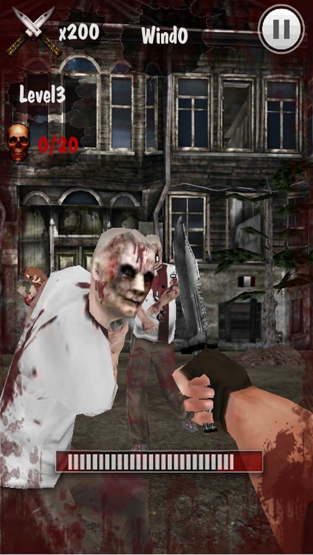 Zombie War-Knife Master3D screenshot 2