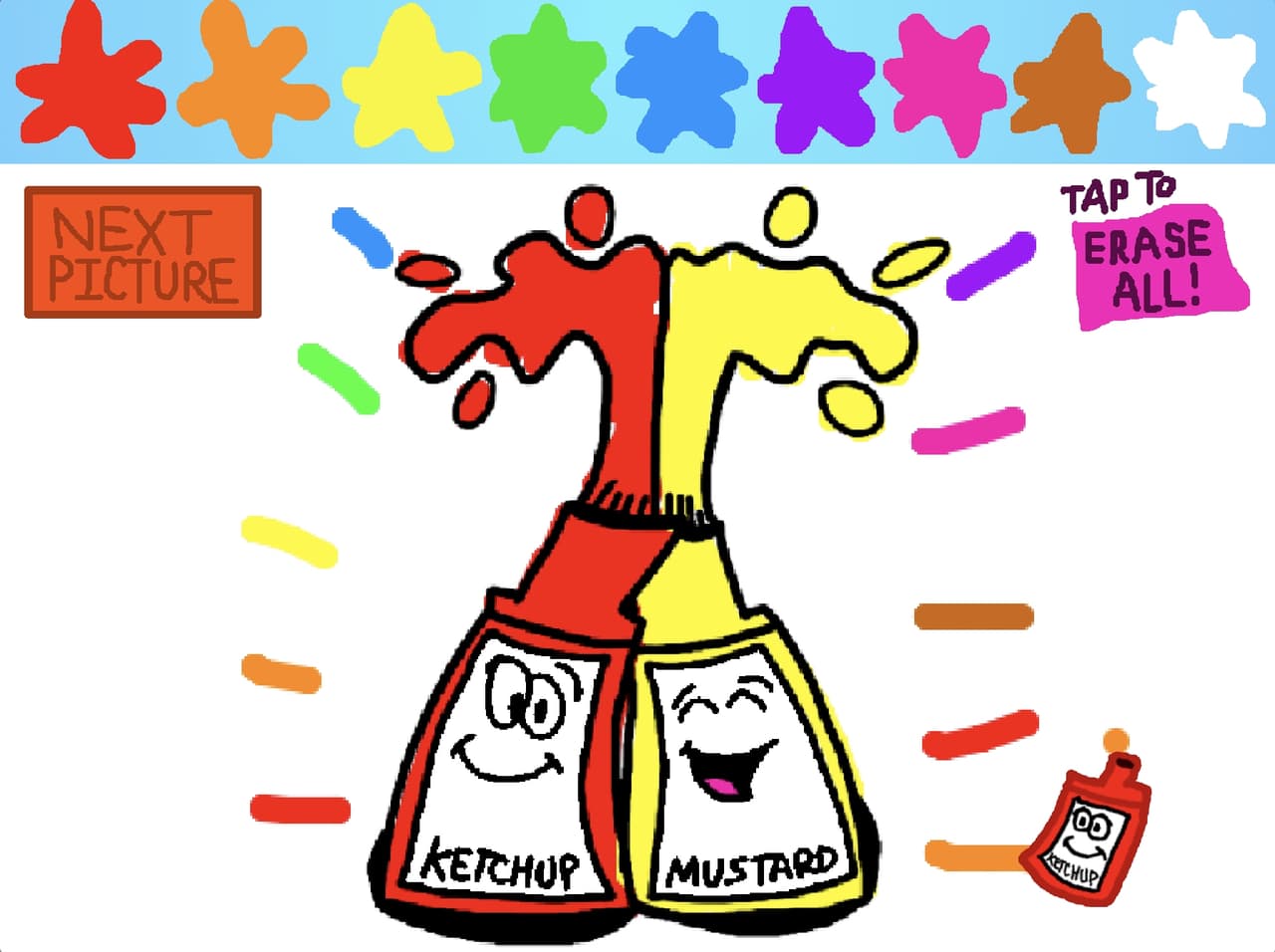 Ketchup And Mustard Coloring Station