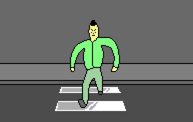 Bad boy wants to cross the street