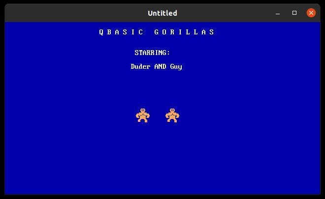 GORILLA.BAS fixed for QB64 & Linux screenshot 2
