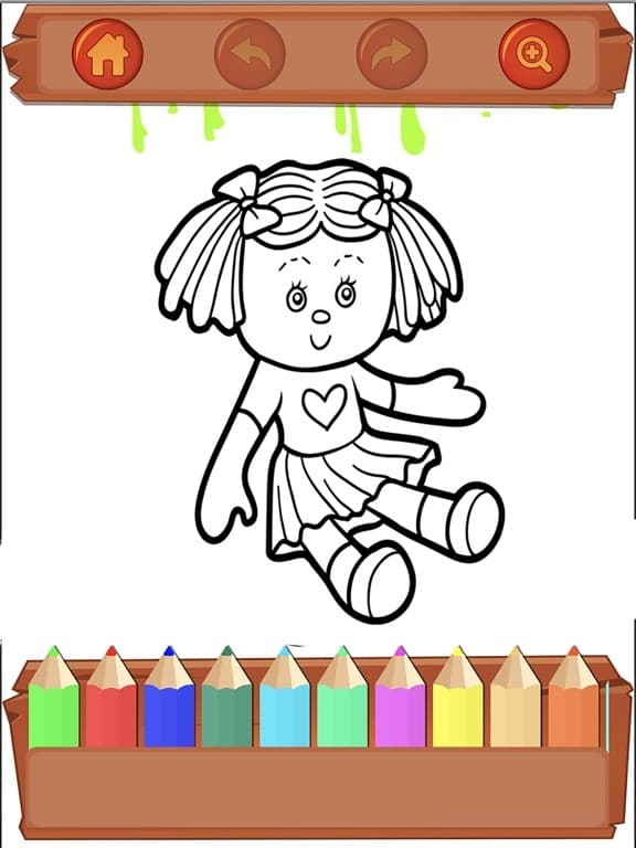 Dolls Coloring Book