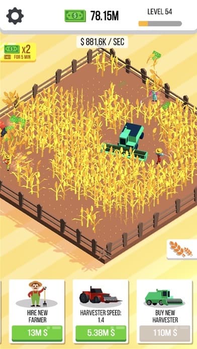 Harvester idle: cut the weed screenshot 2