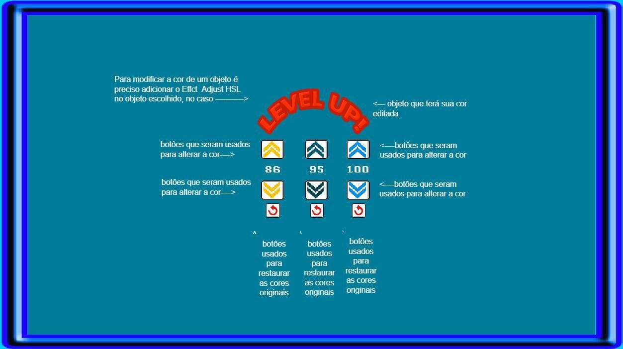 Connstruct 2 sistema de alteração de cor de objeto com botões screenshot 2