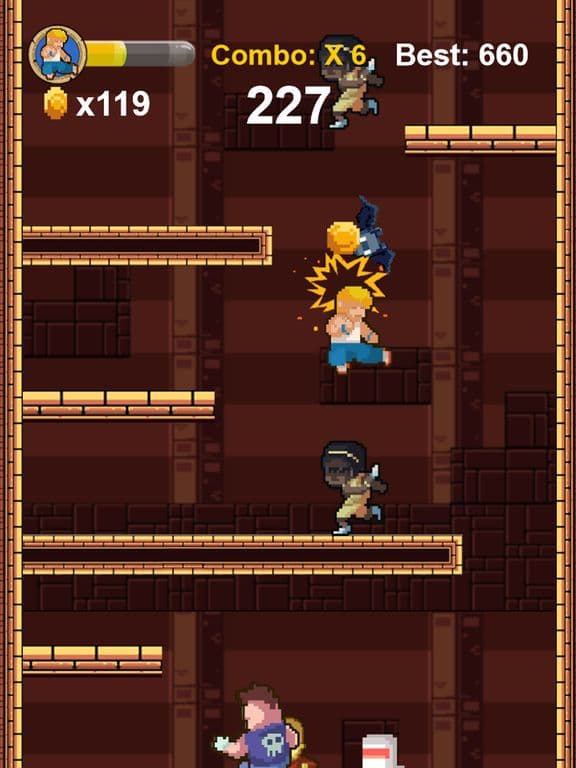 Dungeon Fighter - 8 Bit Endless Kung Fu Fighting Game screenshot 2