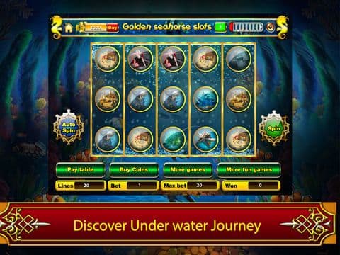 Golden seahorse progressive slotmachine: deep ocean adventure with plenty of treasure! screenshot 2